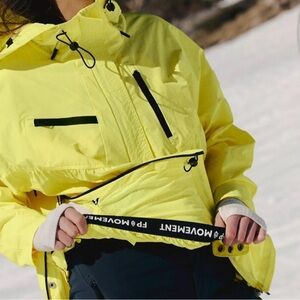 Free People Movement Peak to Peak Popover Jacket in Lemon Verbena S NWT